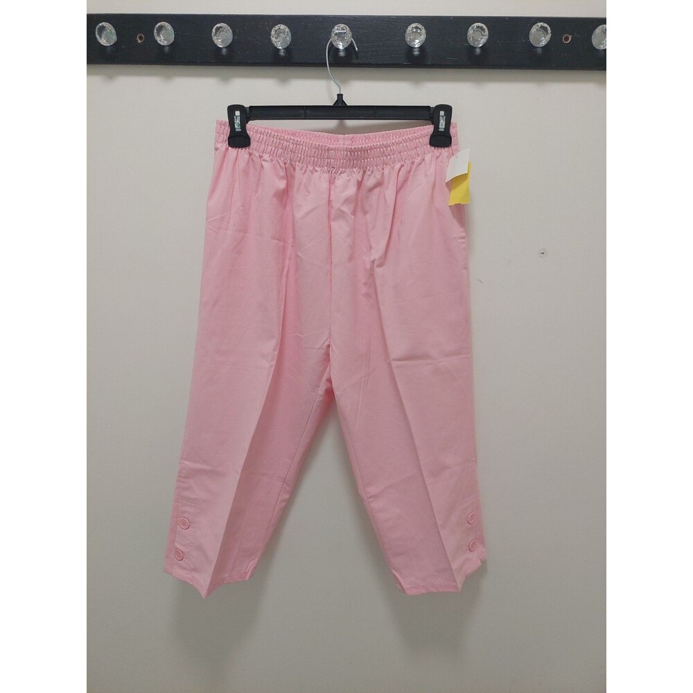 Kern Hart Vintage Capris Pink Size L Elastic Waist Clam diggers